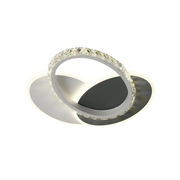 Křišťálový LED lustr PRISMIQ 39W, 3 ovály, studené/teplé/neutrální světlo, černá Vnitřní nástěnná svítidla Výchozí název Alessandro Design