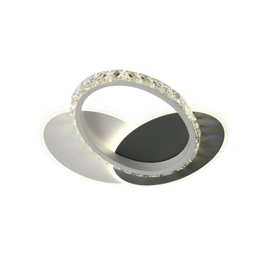 Křišťálový LED lustr PRISMIQ 39W, 3 ovály, studené/teplé/neutrální světlo, černá Vnitřní nástěnná svítidla Výchozí název Alessandro Design