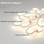 LED lustr s dálkovým ovládáním BLOSSOM 146W, 12 okvětních lístků, studené/teplé/neutrální světlo 3000k/4000k/6000k, stmívatelné, bílý LED lustr s dálkovým ovládáním Výchozí název Alessandro Design