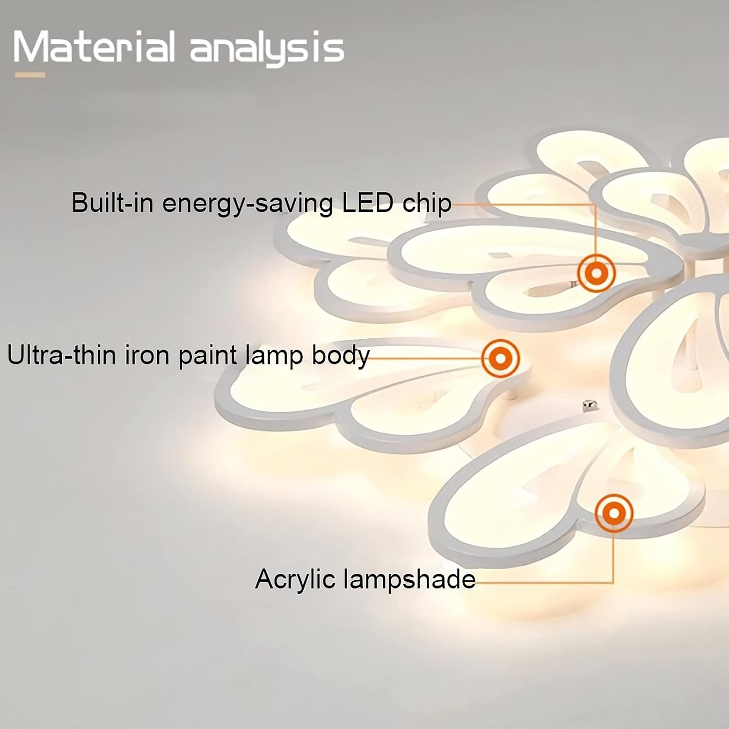 LED lustr s dálkovým ovládáním BLOSSOM 146W, 12 okvětních lístků, studené/teplé/neutrální světlo 3000k/4000k/6000k, stmívatelné, bílý LED lustr s dálkovým ovládáním Výchozí název Alessandro Design