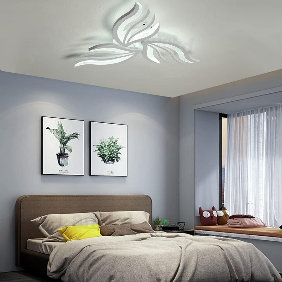 LED lustr s dálkovým ovládáním SAKURA 37W, 3 okvětní lístky, studené/teplé/neutrální světlo, stmívatelné, bílý LED lustr s dálkovým ovládáním Výchozí název Alessandro Design