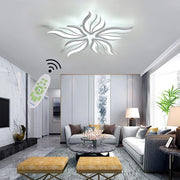 LED lustr s dálkovým ovládáním SAKURA 62W, 5 okvětních lístků, studené/teplé/neutrální světlo, stmívatelné, bílý LED lustr s dálkovým ovládáním Výchozí název Alessandro Design