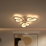 LED lustr s dálkovým ovládáním BLOSSOM 40W, 3 okvětní lístky, studené/teplé/neutrální světlo, stmívatelné, bílý LED lustr s dálkovým ovládáním Výchozí název Alessandro Design