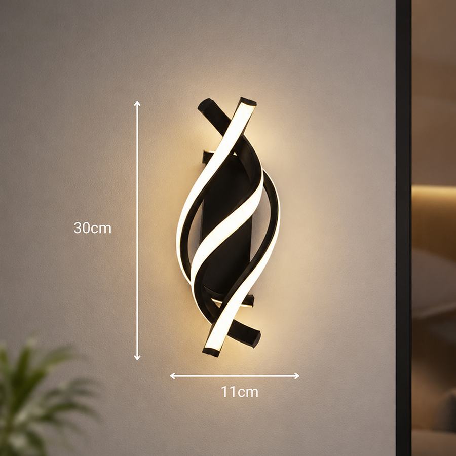 Reid 13W LED nástěnné světlo, Studené/Teplé/Neutrální světlo, Černá Vnitřní nástěnná světla Výchozí název Alessandro Design