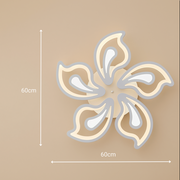 LED lustr s dálkovým ovládáním GLORIOSA 95W, 5 okvětních lístků, studené/teplé/neutrální světlo, stmívatelné, bílý LED lustr s dálkovým ovládáním Výchozí název Alessandro Design