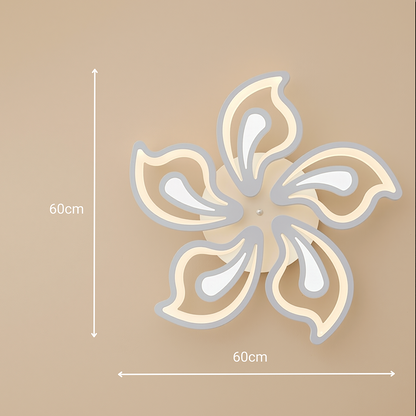 LED lustr s dálkovým ovládáním GLORIOSA 95W, 5 okvětních lístků, studené/teplé/neutrální světlo, stmívatelné, bílý LED lustr s dálkovým ovládáním Výchozí název Alessandro Design