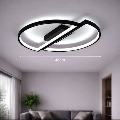 LED lustr s dálkovým ovládáním VECTOR ARCUS 52W, 2 Elements, Studené/Teplé/Neutrální světlo, Stmívatelné, Černé LED lustry s dálkovým ovládáním Výchozí název Alessandro Design