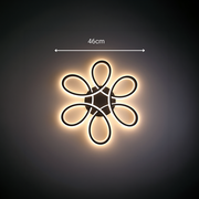 LED lustr s dálkovým ovládáním HELIX 63W, studené/teplé/neutrální světlo, stmívatelné, černé LED lustry s dálkovým ovládáním Výchozí název Alessandro Design