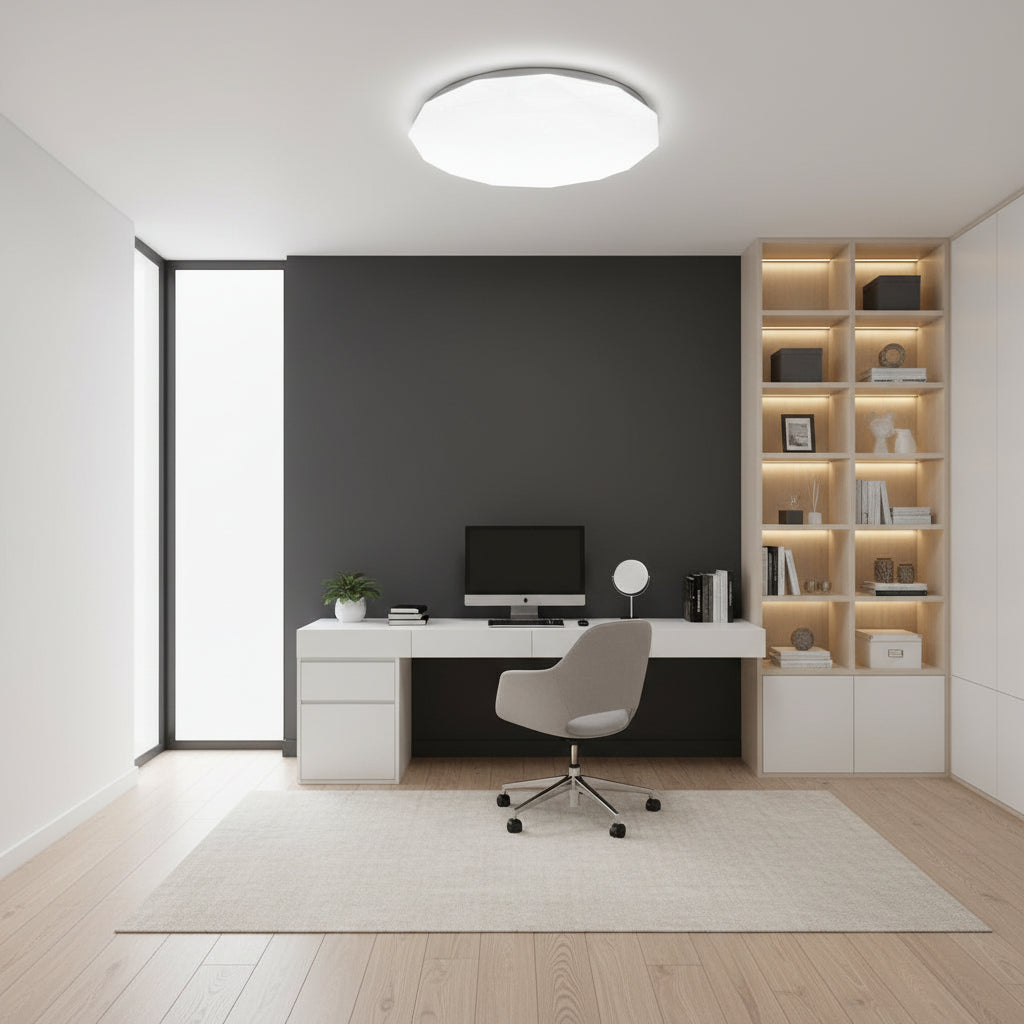 Hexagon LED stropní svítidlo 35 cm, 32W, 3000K / 4000K / 6000K, bílé, kovové a akrylové LED stropní svítidlo Výchozí název Alessandro Design