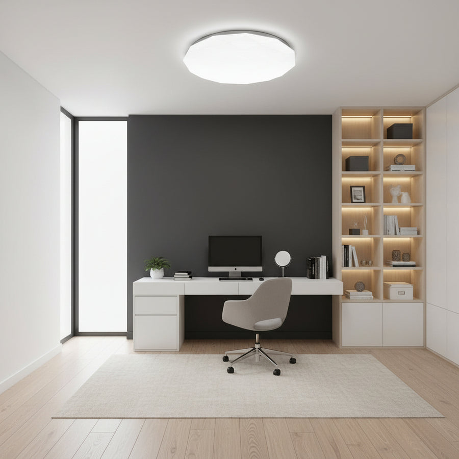 Hexagon LED stropní svítidlo 35 cm, 32W, 3000K / 4000K / 6000K, bílé, kovové a akrylové LED stropní svítidlo Výchozí název Alessandro Design