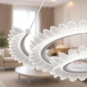 LED lustr s dálkovým ovládáním LT188WH, krystal a kov, 40W, stmívatelný, nastavitelná výška, studené/teplé/neutrální světlo, luxusní osvětlení LED lustry s dálkovým ovládáním Výchozí název Alessandro Design