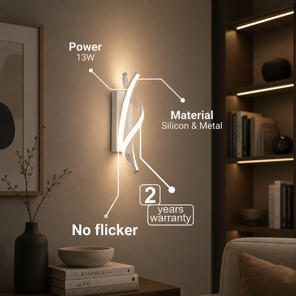 Reid LED nástěnné svítidlo 13W, studené/teplé/neutrální světlo, bílá Vnitřní nástěnná svítidla Výchozí název Alessandro Design