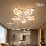 LED lustr s dálkovým ovládáním LILY 86W, 5 Elements, Studené/Teplé/Neutrální světlo, Stmívatelné, Bílý LED lustr s dálkovým ovládáním Výchozí název Alessandro Design