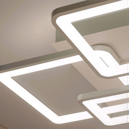 LED lustr s dálkovým ovládáním ELLA 119W, 6 čtverců, studené/teplé/neutrální světlo, stmívatelné, bílý LED lustr s dálkovým ovládáním Výchozí název Alessandro Design