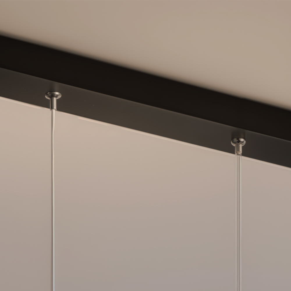 Závěsný LED lustr s dálkovým ovládáním ZIGZAG 27W, studené/teplé/neutrální světlo, stmívatelné, černé, výškově nastavitelné LED lustry s dálkovým ovládáním Výchozí název Alessandro Design