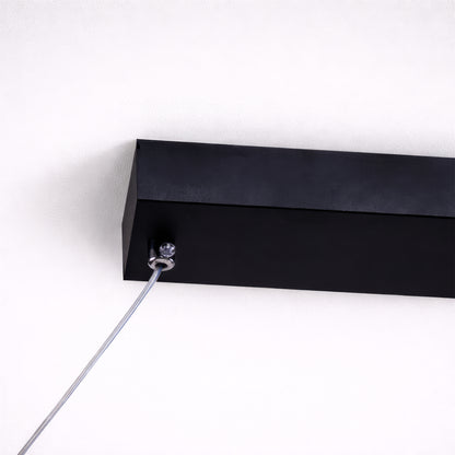 Závěsný LED lustr s dálkovým ovládáním, FLUX, 27W, 116cm, studené/teplé/neutrální světlo 3000K/4000K/6000K, stmívatelný, černý, nastavitelná výška, kovové a silikonové moderní lustry Výchozí název Design Alessandro