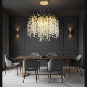 Křišťálový lustr WALTZ Serenáda, 6xG9, zlatý, 40 cm, Nastavitelná výška Křišťálové lustry Výchozí název Alessandro Design