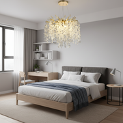 Křišťálový lustr WALTZ Serenáda, 6xG9, zlatý, 40 cm, Nastavitelná výška Křišťálové lustry Výchozí název Alessandro Design