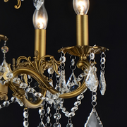 SANSSOUCI Royal Lustr 12xE14 Kov a Crystal Nastavitelná výška Starožitná mosaz Klasické lustry Výchozí název Alessandro Design