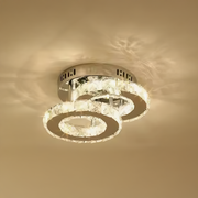 LED křišťálový lustr ROYALO ROTONDA 26W, 2 kruhy, studené/teplé/neutrální světlo, lesklý chrom LED lustry Výchozí název Alessandro Design
