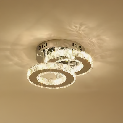 LED křišťálový lustr ROYALO ROTONDA 26W, 2 kruhy, studené/teplé/neutrální světlo, lesklý chrom LED lustry Výchozí název Alessandro Design