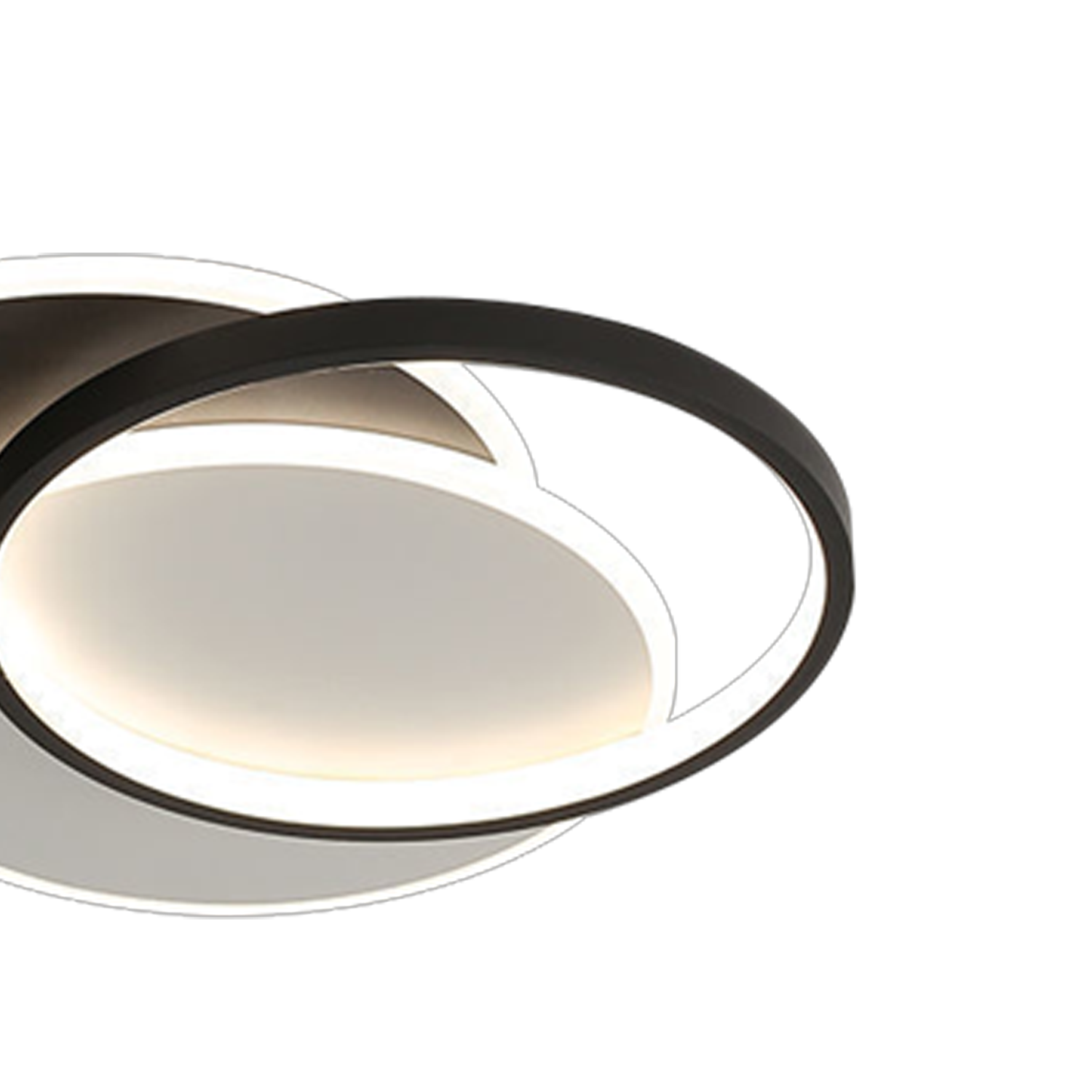 LED lustr s dálkovým ovládáním CHIARA 67W, 3 kruhy, studené/teplé/neutrální světlo, stmívatelné, černé LED lustry s dálkovým ovládáním Výchozí název Alessandro Design