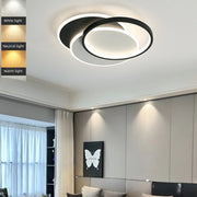 LED lustr s dálkovým ovládáním CHIARA 67W, 3 kruhy, studené/teplé/neutrální světlo, stmívatelné, černé LED lustry s dálkovým ovládáním Výchozí název Alessandro Design