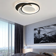 LED lustr s dálkovým ovládáním CHIARA 67W, 3 kruhy, studené/teplé/neutrální světlo, stmívatelné, černé LED lustry s dálkovým ovládáním Výchozí název Alessandro Design