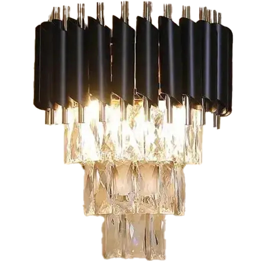 Křišťálové lustrové světlo VERSAILLES Piccolo, 2xE14, černá vnitřní nástěnná svítidla Výchozí název Alessandro Design
