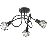Lustr Shion 3xE27, černý, kov, průměr 50 cm Průmyslové lustry Výchozí název Alessandro Design