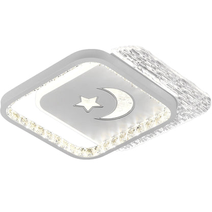 LED lustr PERU 38W, 2 čtverce, studené/teplé/neutrální světlo, bílé LED lustry Výchozí název Alessandro Design