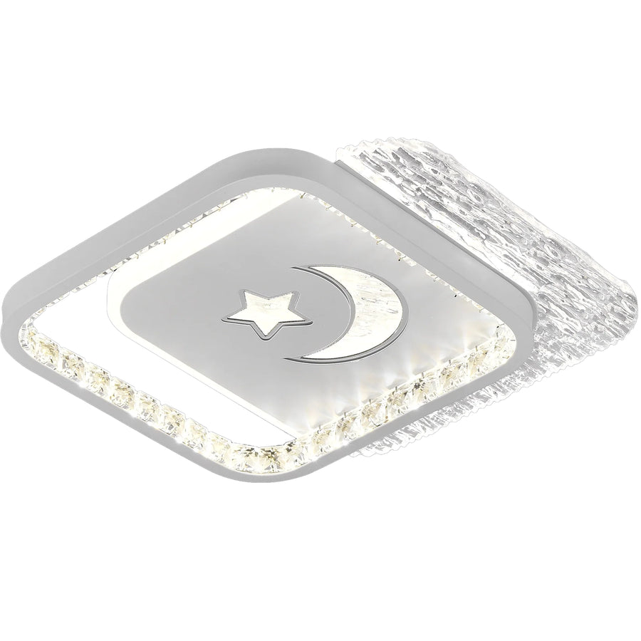 LED lustr PERU 38W, 2 čtverce, studené/teplé/neutrální světlo, bílé LED lustry Výchozí název Alessandro Design