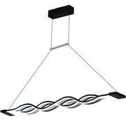 Závěsný LED lustr s dálkovým ovládáním WAVE 89W, lineární, studené/teplé/neutrální světlo, stmívatelný, černý, výškově nastavitelné LED lustry s dálkovým ovládáním Výchozí název Alessandro Design