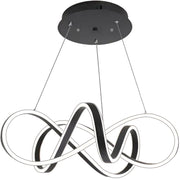Závěsný LED lustr s dálkovým ovládáním INFINITY HALO 69W, studené/teplé/neutrální světlo, stmívatelné, černé, výškově nastavitelné Moderní lustry Výchozí název Alessandro Design