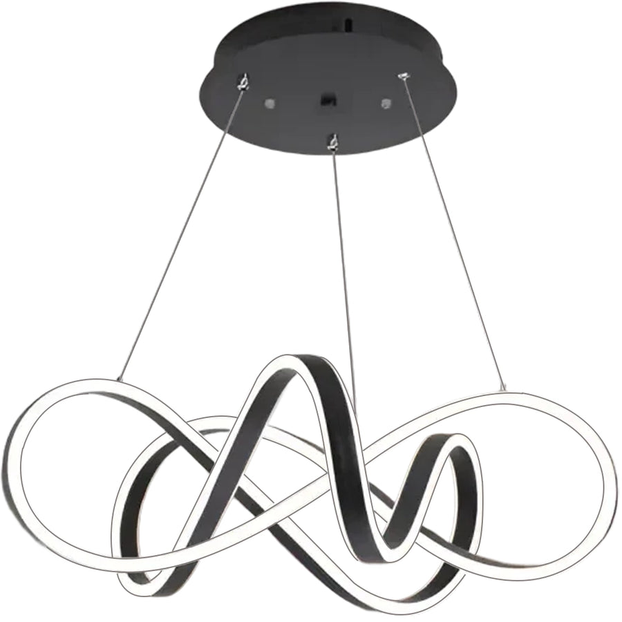 Závěsný LED lustr s dálkovým ovládáním INFINITY HALO 69W, studené/teplé/neutrální světlo, stmívatelné, černé, výškově nastavitelné Moderní lustry Výchozí název Alessandro Design