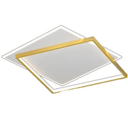 LED lustr s dálkovým ovládáním SOLARA 66W, 2 čtverce, studené/teplé/neutrální světlo, stmívatelné, zlato bílé LED lustry s dálkovým ovládáním Výchozí název Alessandro Design