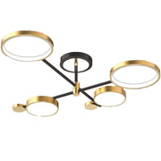 Lustra LED cu Telecomanda MARIA, 4 Elemente, 22W, Lumina Calda/Rece/Neutra, Dimabila, Auriu Lustre LED cu Telecomanda Default Title Alessandro Design