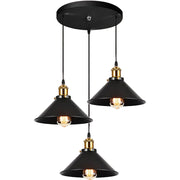 Lustra Suspendata, LV210/3R, 3xE27, Negru, Metal si Fir, Inaltime Reglabila Lustre Vintage Default Title Alessandro Design