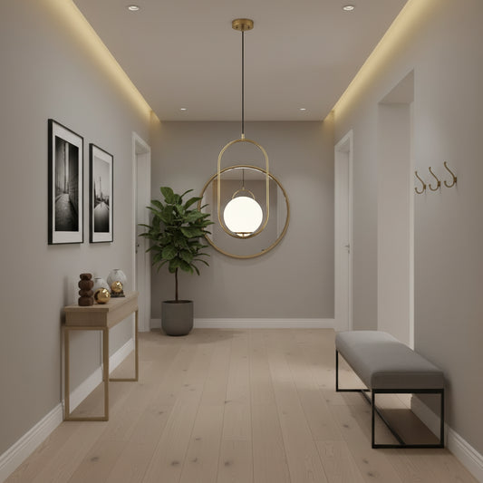 LOFT Gallery moderní lustr, 1x E27, bílé zlato, kov, nastavitelná výška Moderní lustry Výchozí název Alessandro Design
