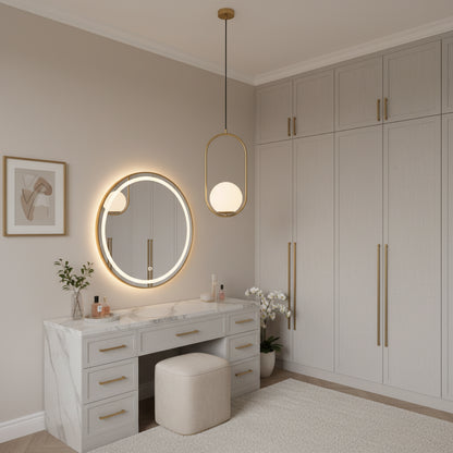Moderní lustr LOFT Gallery, 1x E27, bílé zlato, kov, nastavitelná výška