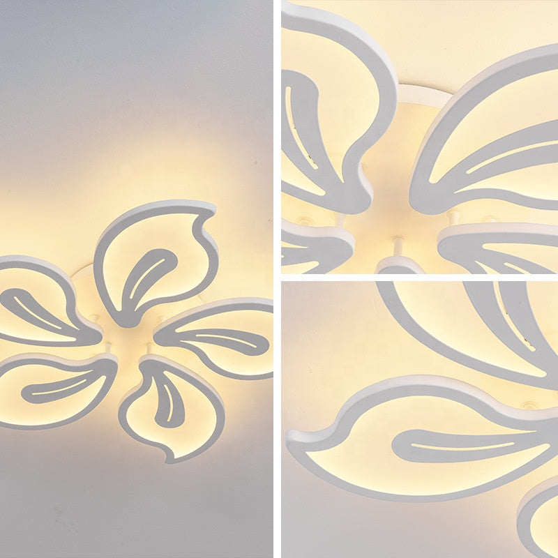 LED lustr s dálkovým ovládáním JASMINE 66W, 5 okvětních lístků, studené/teplé/neutrální světlo, stmívatelné, bílý LED lustr s dálkovým ovládáním Výchozí název Alessandro Design