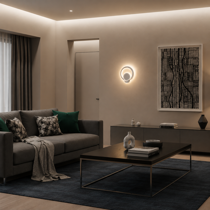 Urbanist LED lampa 19W kulatá studená/teplá/neutrální světlo z akrylu a bílého kovu
