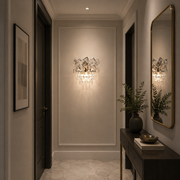 Křišťálové nástěnné svítidlo WINDSOR, 2x E14, lesklý chrom