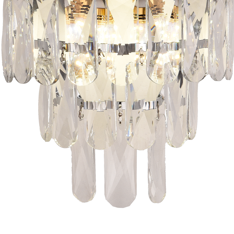 WINDSOR Cristal nástěnné svítidlo, 2x E14, lesklý chrom Vnitřní nástěnná svítidla Výchozí název Alessandro Design