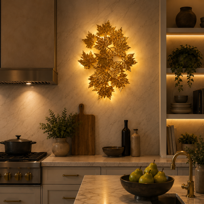 Dekorativní nástěnná lampa Margheritar 45 cm 3XG9 Gold