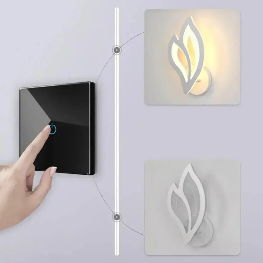 LED nástěnné svítidlo LILY 14W Petal Cold/Warm/Neutral Light Akrylátové a bílé kovové Vnitřní nástěnná svítidla Výchozí název Alessandro Design