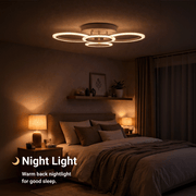 LED lustr s dálkovým ovládáním BETTY 43W, 4 kruhy, studené/teplé/neutrální světlo, stmívatelné, bílý LED lustr s dálkovým ovládáním Výchozí název Alessandro Design