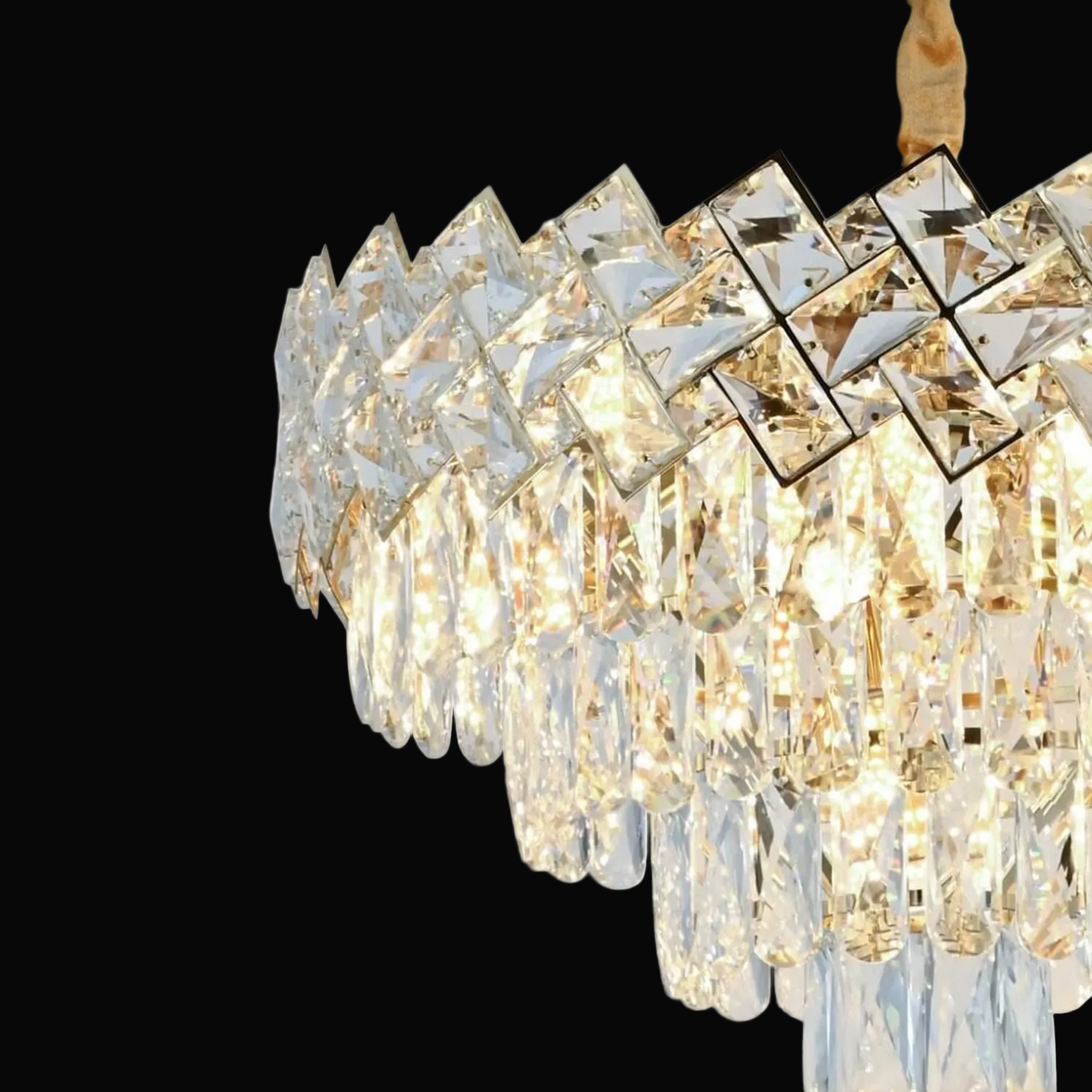 Křišťálový lustr WINDSOR Nobile 5xE14, průměr 39 cm, lesklé zlato, nastavitelná výška Křišťálové lustry Výchozí název Alessandro Design
