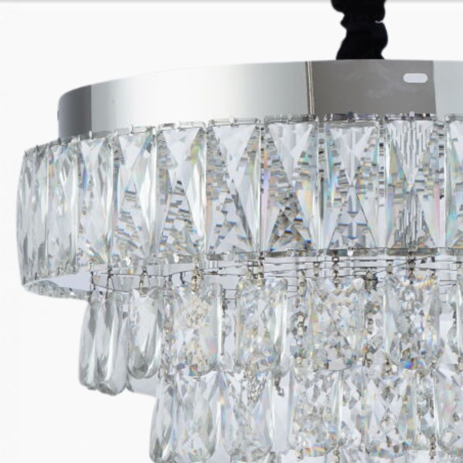 MEILI CRYSTAL CASCADA 300 – Křišťálový LED lustr, 52W, Ø300 mm, s dálkovým ovládáním Křišťálové lustry Výchozí název Alessandro Design