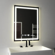 Obdélníkové LED zrcadlo, 45x60 cm, Verite MotionGlow Marcello, systém odmlžování, hodiny a teploměr, stmívatelná Marcello zrcadla Výchozí název Alessandro Design